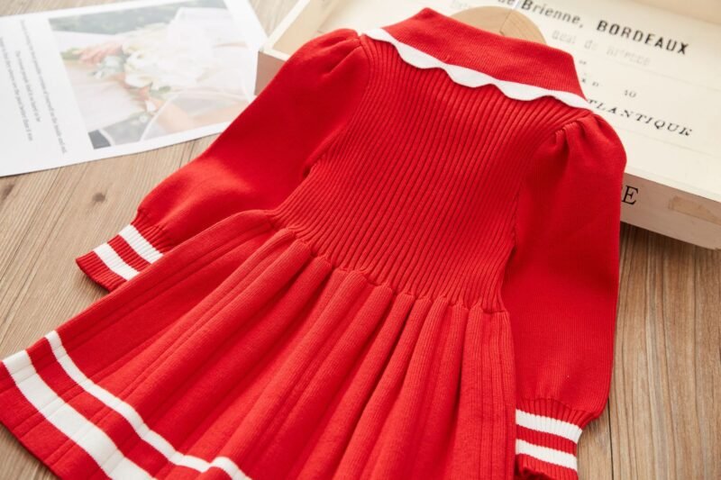 Imported girls' wool dress - Image 2