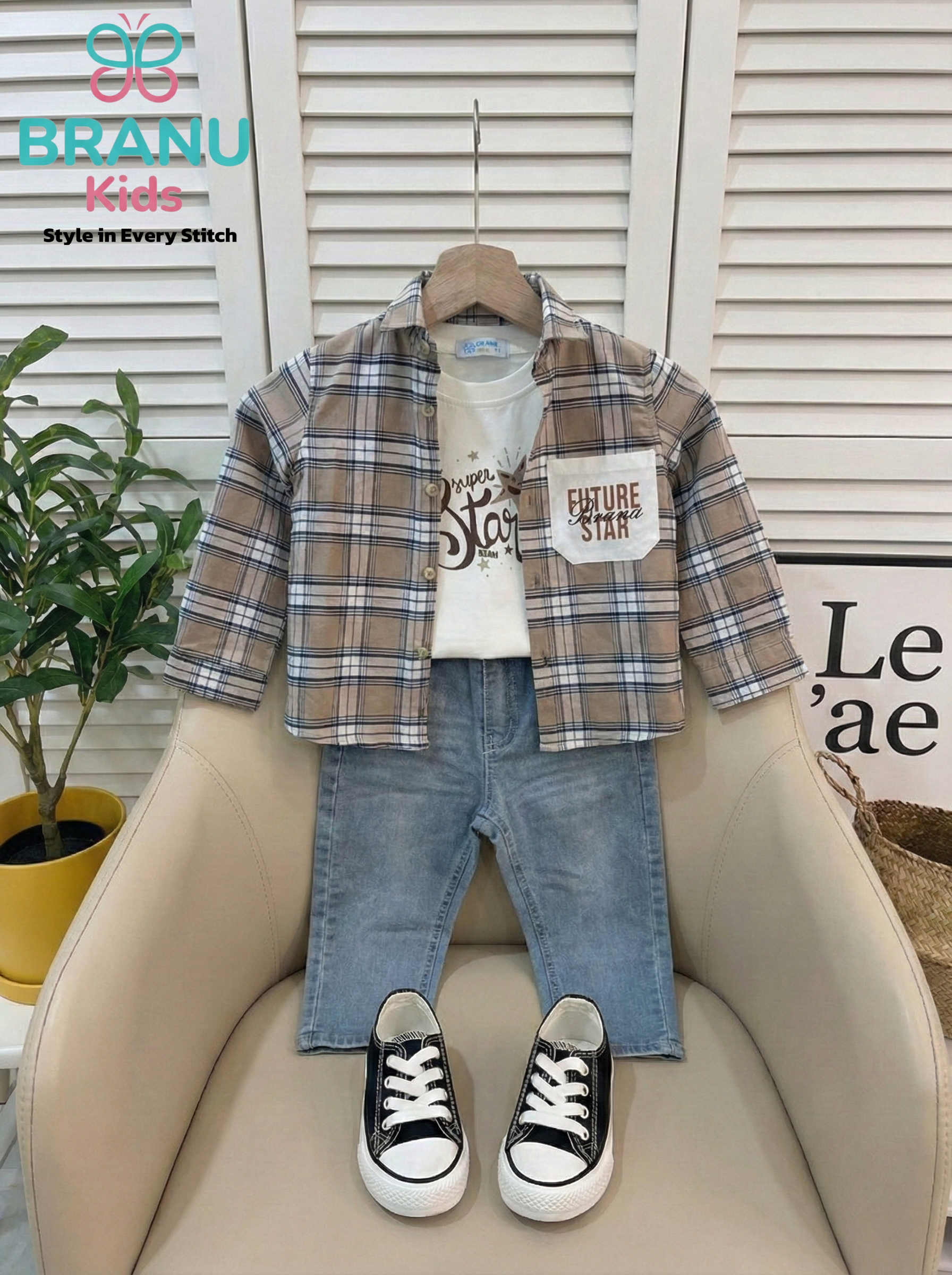 طقم أولادي BRANU ثلاث قطع