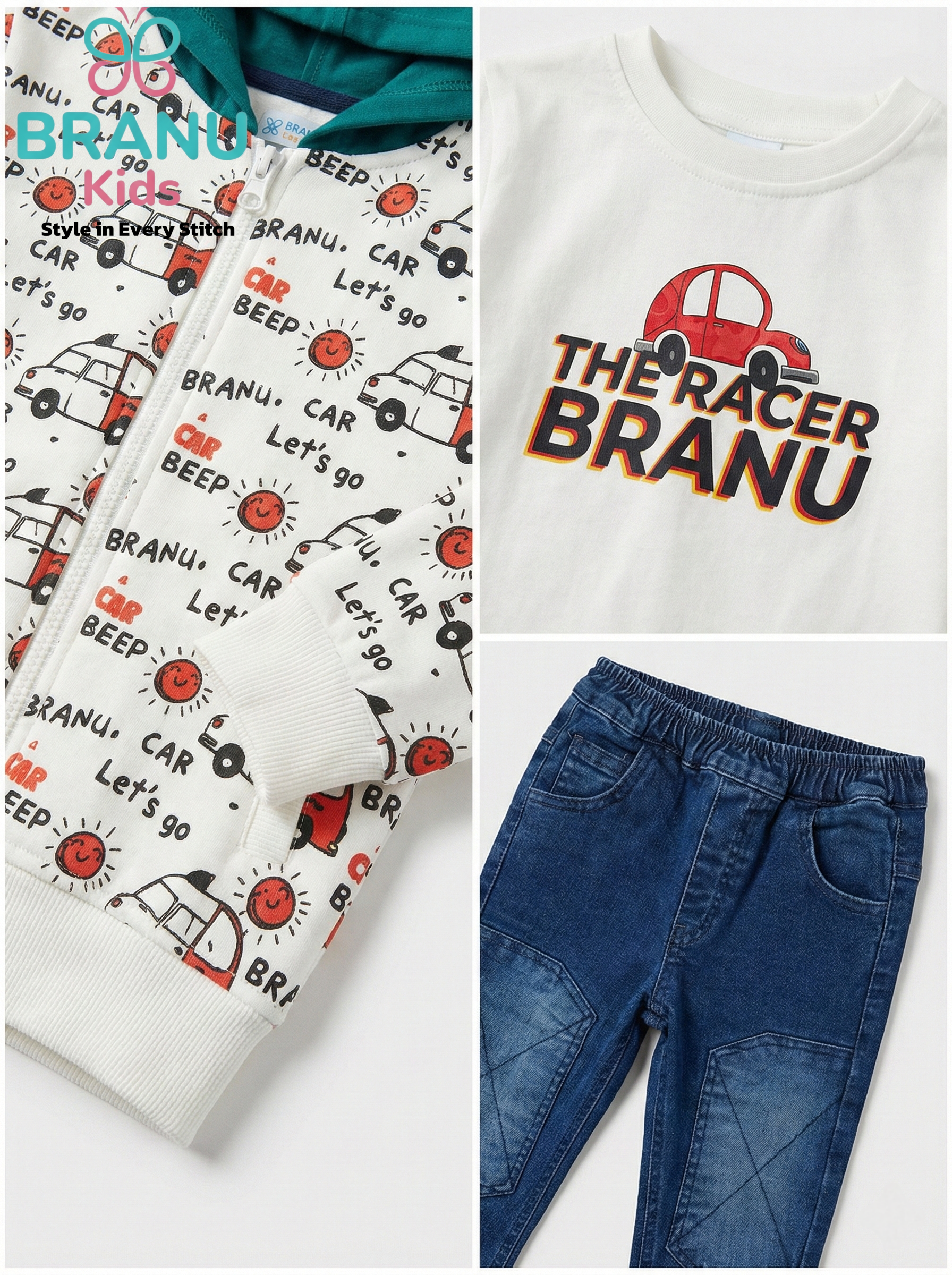 طقم أولادي BRANU ثلاث قطع - الصورة 6